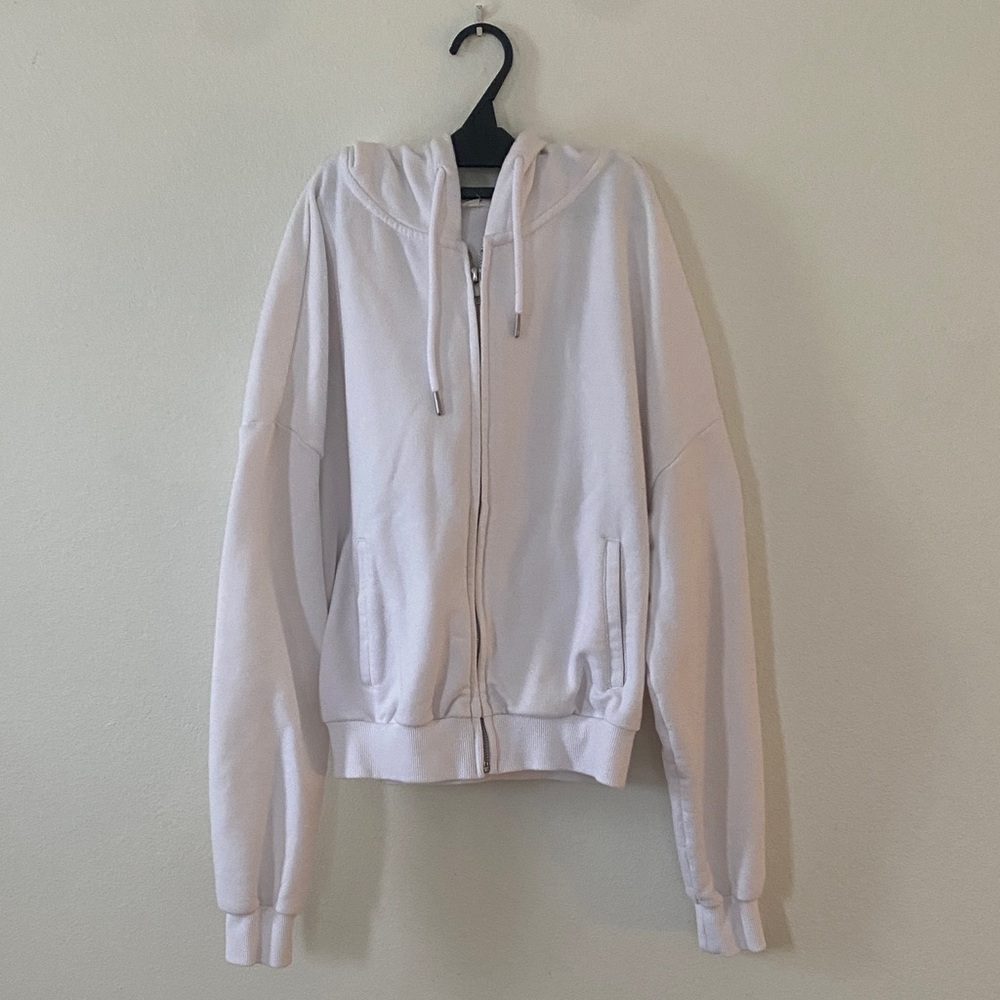 Garage White Zip-Up Jacket Small